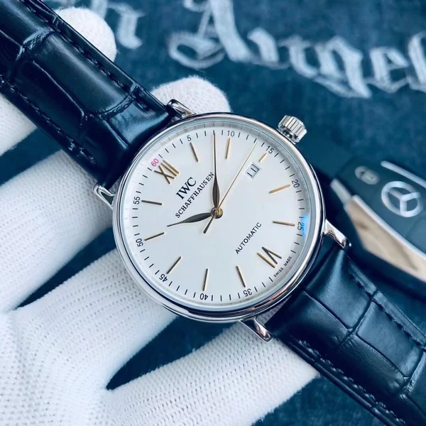 IWC ポルトフィーノ メンズ腕時計 40mm 316L精鋼 9.5mm薄型 高級防摩擦風防